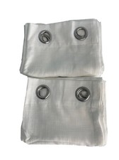 Amazon Basics Sheer Curtain Panels 50x84 White Grommet 2-PACK Open package Pol