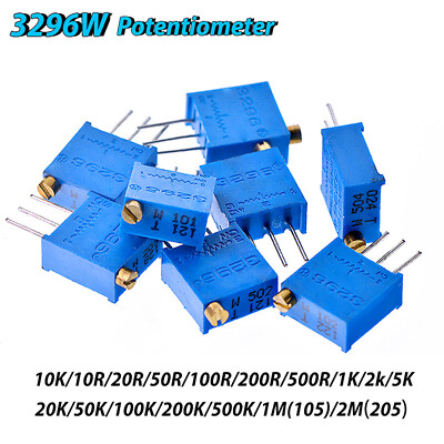 3296W 3/8'' Multiturn Variable Resistors Potentiometer Preset Trimmer Pot 17 Size
