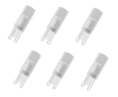 6x OSRAM LED STAR PIN 30 G9 2,6W=28W warmweiß 290lm EEK:G (Spektrum A-G)