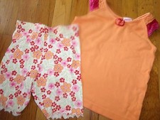 GYMBOREE 2 PC TOP SIZE 4 YEARS OUTFIT SHIRT BIKE SHORTS SUMMER SCHOOL LA PLAYA