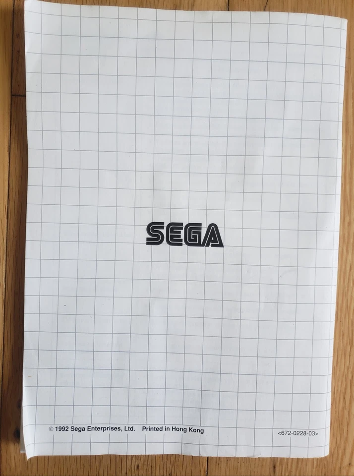 SEGA MASTER SYSTEM II 2 CONSOLE INSTRUCTION MANUAL 1992 VINTAGE RETRO GAMING - Image 2 of 4