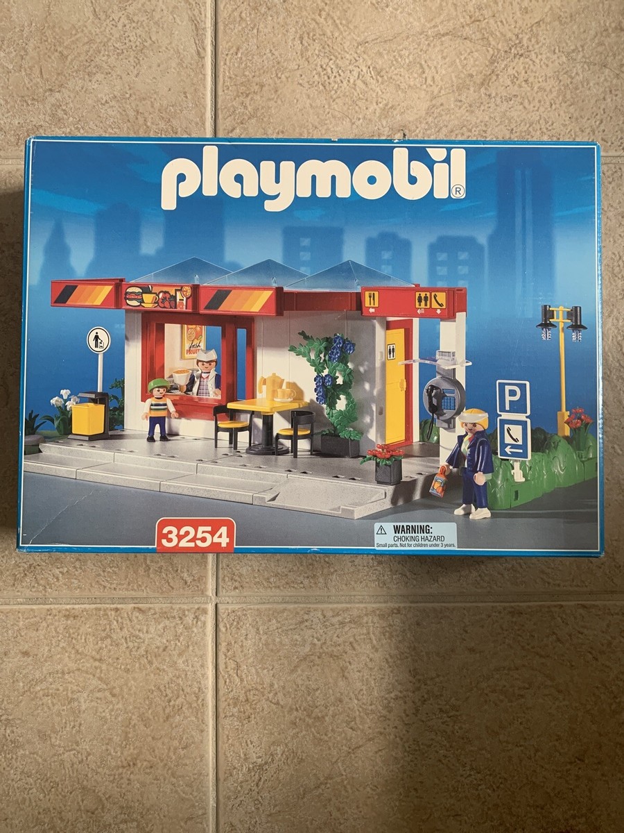 NEW WITH BOX Vintage Rare Playmobil Road Side Café Set 3254