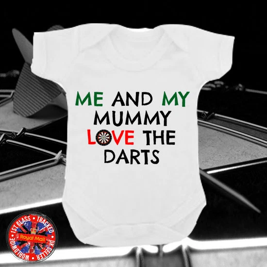 DUNNES STORES Darts Babygrow "Me and my mummy", Gift, Kids T-shirt, Fans, Present, Family