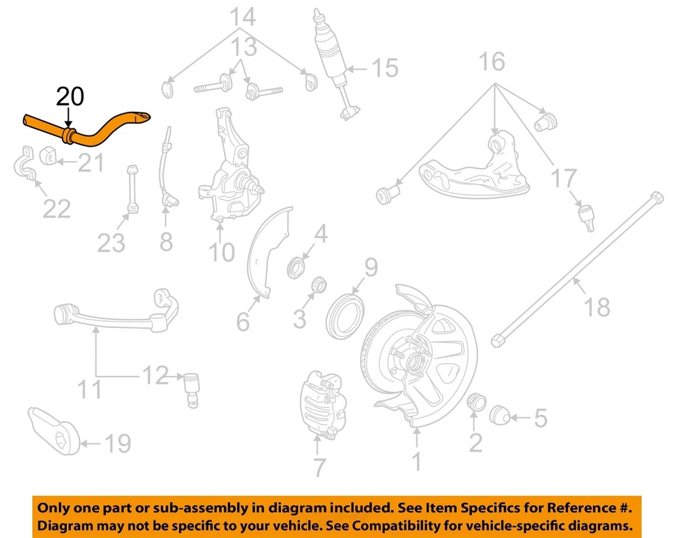 Used Front Suspension Stabilizer Bar fits: 1996 Ford Explorer Front standard dut Foto 3 de 4