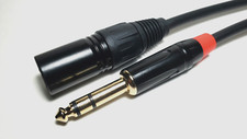 6ft XLR to 1/4" TRS Balanced Patch Cable With Gold Plated Connector