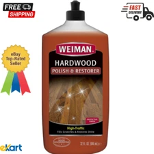 Weiman Wood Floor Polish and Restorer - 32 Ounce - High-Traffic Hardwood