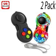 2pcs Fidget Controller Pad Stress Reducer Classic Game Pad Anti-anxiet for ADD