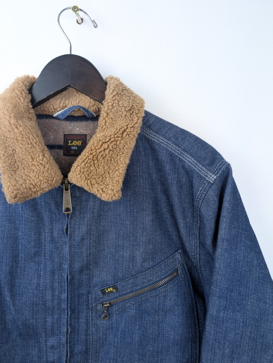 LEE Mens Sz US L 101 91-B Blanket Lined Jacket in Dry Indigo Blue
