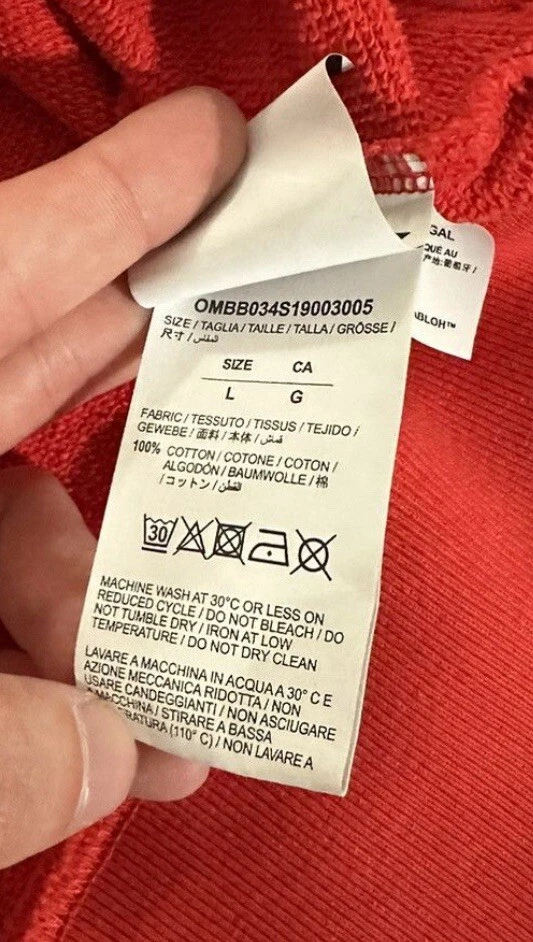 Felpa con cappuccio Virgil Abloh MCA Figure del discorso OFF WHITE Monna Lisa taglia Large