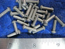 50 Solid Steel 1/8 X 1/2 SCA armor rivets LARP round head sca larp mild