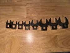 Snap-on 8 Pc 38 Drive Sae Open-end Crowfoot Wrench Set 38-1 211fcoa