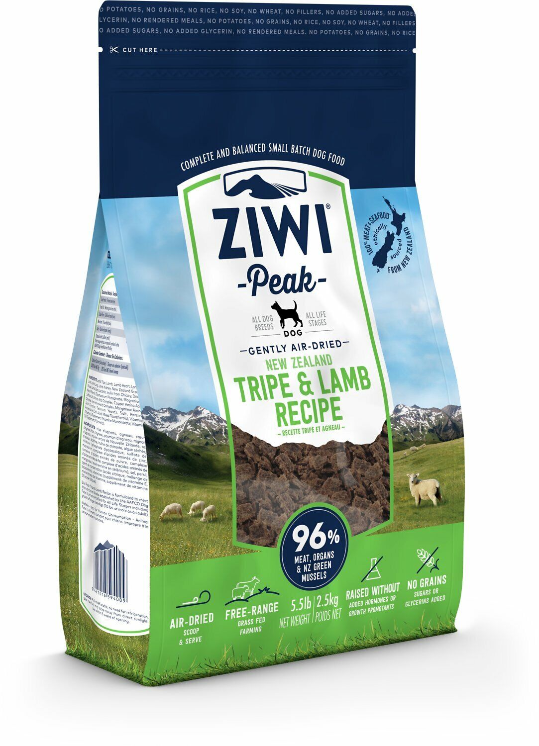 ZIWI Peak Air-Dried Tripe & Lamb Dog (5.5lb) 