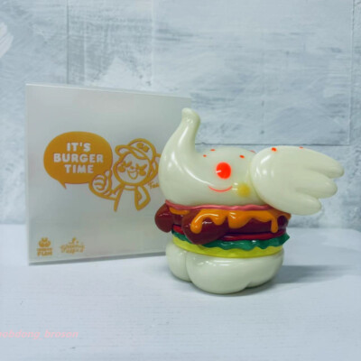 UNBOX BURGER ELFIE KINGSIZE Designer Figure GID Edition H15CM Vinyl Sofubi