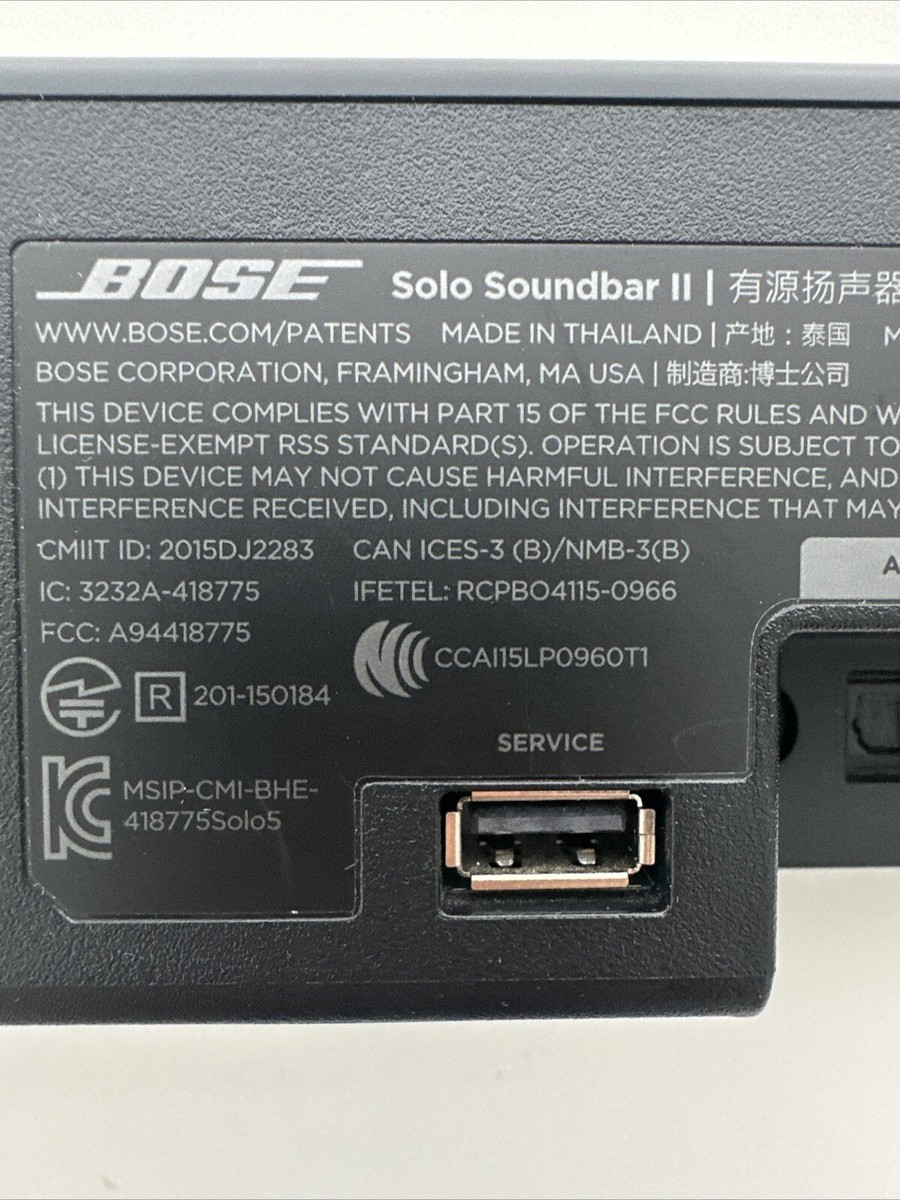 Bose Solo Soundbar Series II Sound Home Theater Black Bose Solo Soundbar Series II Sound Home Theater Black