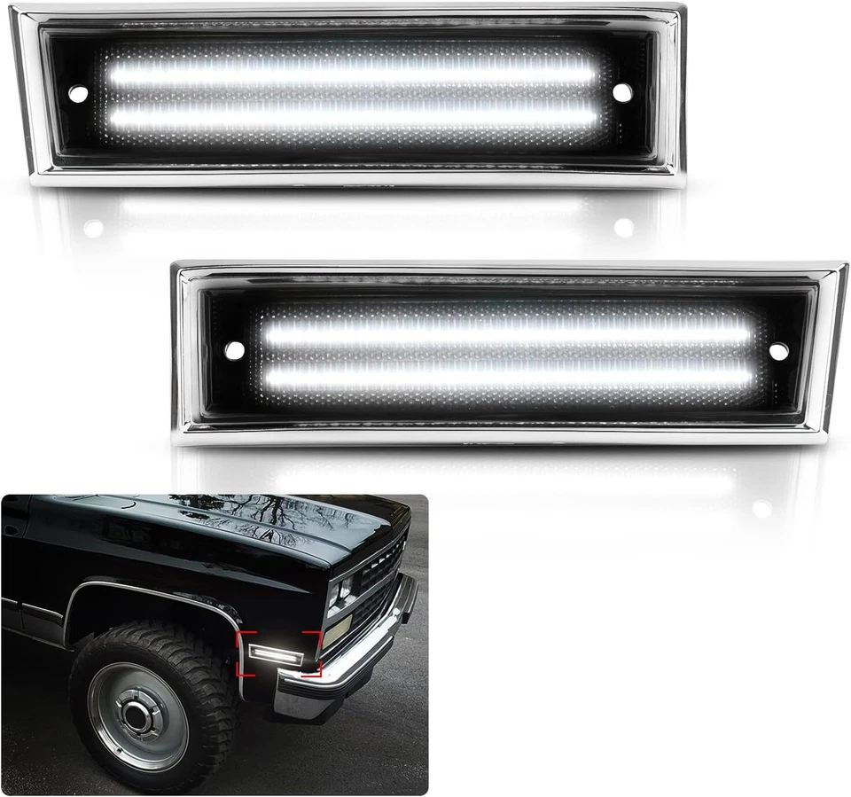Luz de señalización LED delantera para 81-91 Chevrolet Chevy GMC C10 C20 C30 Blazer C/K Foto 3 de 4