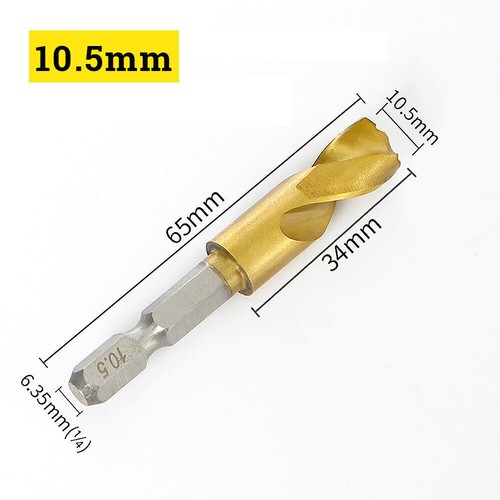 1.5-13mm Handhaben Bohrer Mit 1/4" Sechskantschaft Hss Spiralbohrer Bitaufnahme - Bild 34 von 40