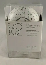 Project 62 Small Portable Fan w/Essential Oil Diffuser Pad Speckled Pattern New