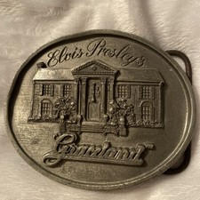 Vintage Siskiyou Pewter Elvis Presley Graceland Belt Buckle Numbered Limited