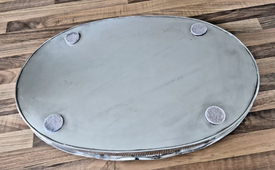 Silver Plate on Copper Large Gallery Tray- 56 cms x 38 cms-267 — 第 4/4 张图片