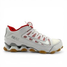 Nike Reax 8 TR Mesh Mens Training Shoes 10 White Wolf Grey Red 621716-103 NEW