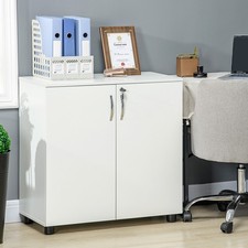 2-Tier Locking Filing Cabinet Office Storage Cabinet with Keys