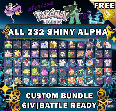POKEMON LEGENDS ZA Z-A 6IV SHINY ALPHA MEGA ALL ANY 232 BUNDLE EV TRAINED
