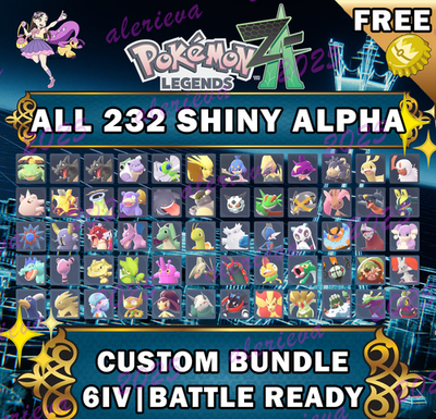 #ad POKEMON LEGENDS ZA Z A 6IV SHINY ALPHA MEGA ALL ANY 232 BUNDLE EV TRAINED $150.00