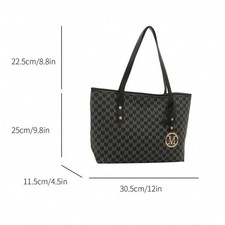 Designer Monogram Tote Bag Black Vintage Luxury Shoulder Handbag Trendy Premium 10