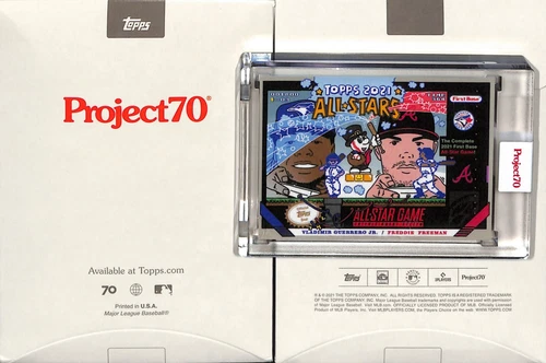 2021 TOPPS PROJECT 70 ALL-STAR #ASG5 VLADIMIR GUERRERO JR/FREDDIE FREEMAN ERMSY