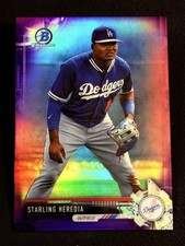 2017 Bowman Chrome PURPLE REFRACTOR Starling Heredia 139/250