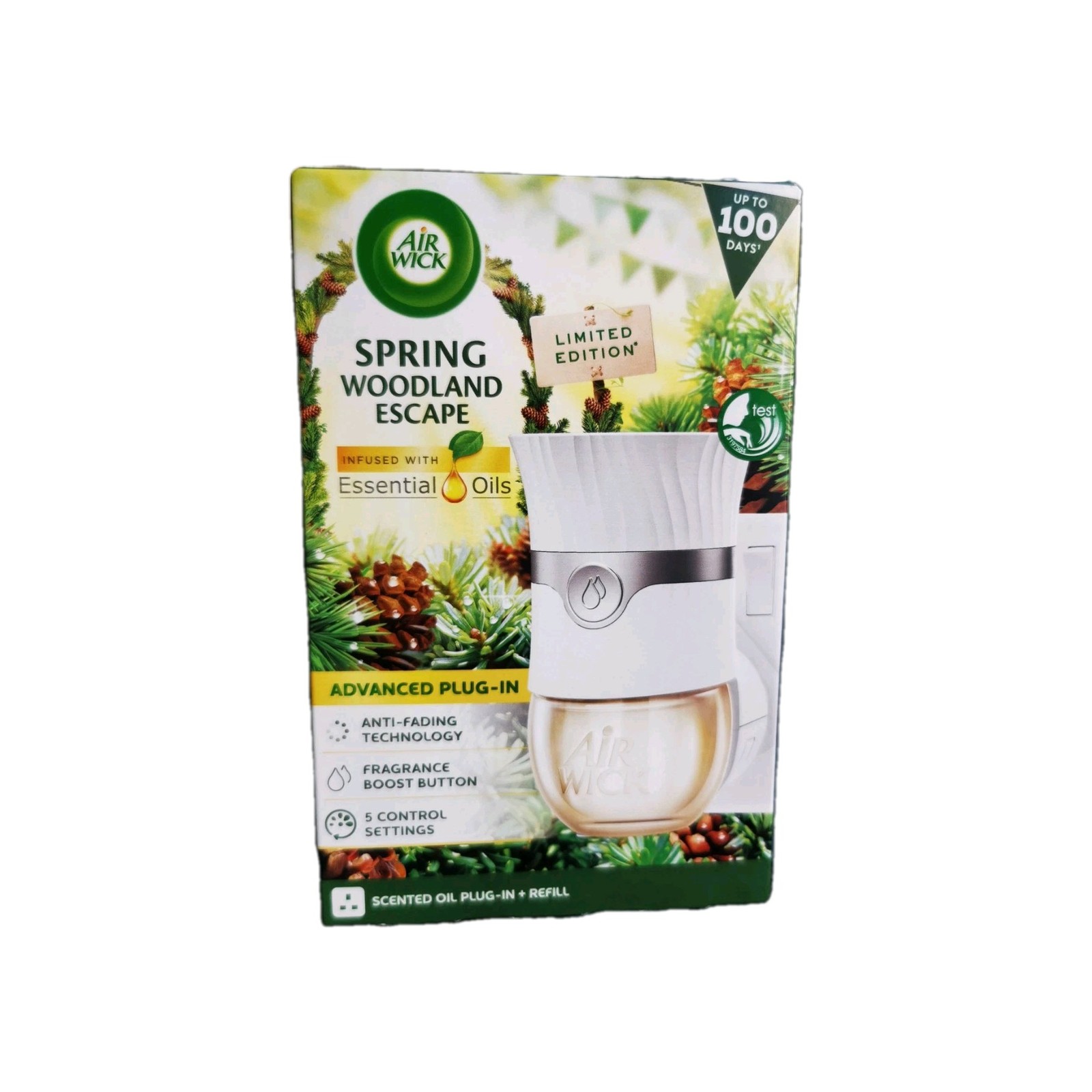 Air Wick Spring Woodland Escape Plug Starter Kit + Refill 19ml Last Up To 100