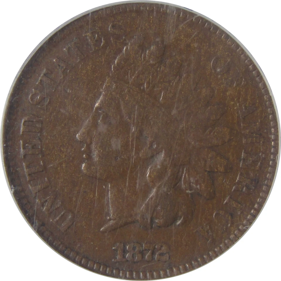 1872 Indian Head Cent VF 25 PCGS Penny 1c Coin SKU:I17168 - Image 3 of 4