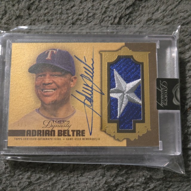 2019 Topps Dynasty Adrian Beltre Game Used Patch Auto 1/1 Texas Rangers