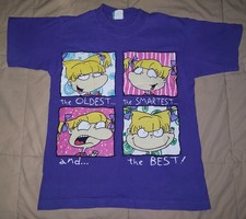 VTG 1996 ANGELICA RUGRATS T SHIRT GIRLS LARGE 14/15 NICKELODEON TOMMY KIDS 90s
