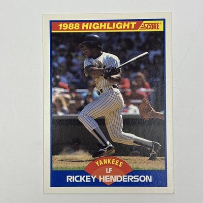 Rickey Henderson Yankees Topps 1988 Baseball Card NM