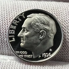 1976-S Roosevelt Dime Deep Cameo Proof receive coin pictured see description5390
