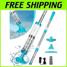 Handheld Pool Vacuum Cordless, Auto Start Spa Vacuum for Hot Tub with 3 Brush...
