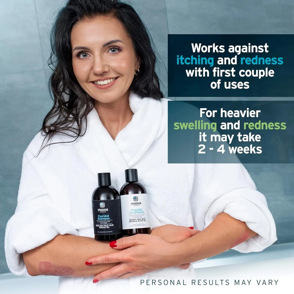 250ml Psoriasis Shampoo - Natural Dandruff Treatment with Peat Mud & Argan Oil - Image 4 of 4