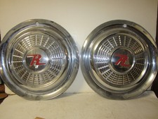 Set Of 2 Vintage Oem 1959-1960 Nash Rambler 15 Chrome Hubcap Wheel Cover