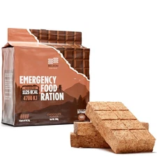 Chocolate High Energy Bar, 20-Year Shelf Life Emergency Food, Survival MRE Ratio