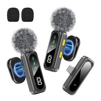 Wireless Lavalier Microphone Clip On Mic for iPhone Android iPad for vlogging