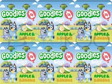 Goodies Bluey Kids Apple Banana Fruit Pouches - 4x100g each Pack of 6