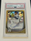 2025 Bowman Chrome Gold Refractor Auto RC Roki Sasaki #36/50 PSA 9/10 Dodgers