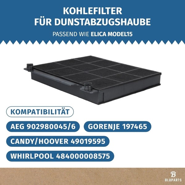 Kohlefilter Passend FüR Whirlpool 484000008575 CHF15/1 Type15 Bluparts-image