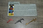 1988 Gijoe Destro Elite Trooper Iron Grenadiers ( Weapons & Filecard ) OG Parts!