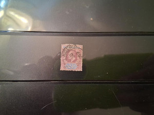 NORTHERN NIGERIA #22 USED TWO AND A HALF PENNY (LOT 22) VIOLET/BLUE