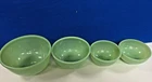 VINTAGE ANCHOR HOCKING FIRE KING JADEITE BOWLS  LOT of 4  DS43