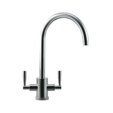 Franke Kitchen Tap Mono Mixer Double Lever Swivel Spout Brass Modern Faucet