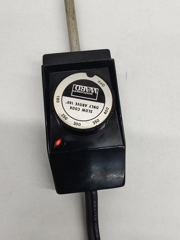 Termostato Parrilla Sartén Barrera Montgomery Vintage P-400 1500W Control Eléctrico Foto 4 de 4