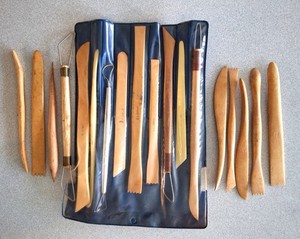 Lot of 18 Vintage Clay Sculpting/Modeling Tools-JAPAN-Free Ship